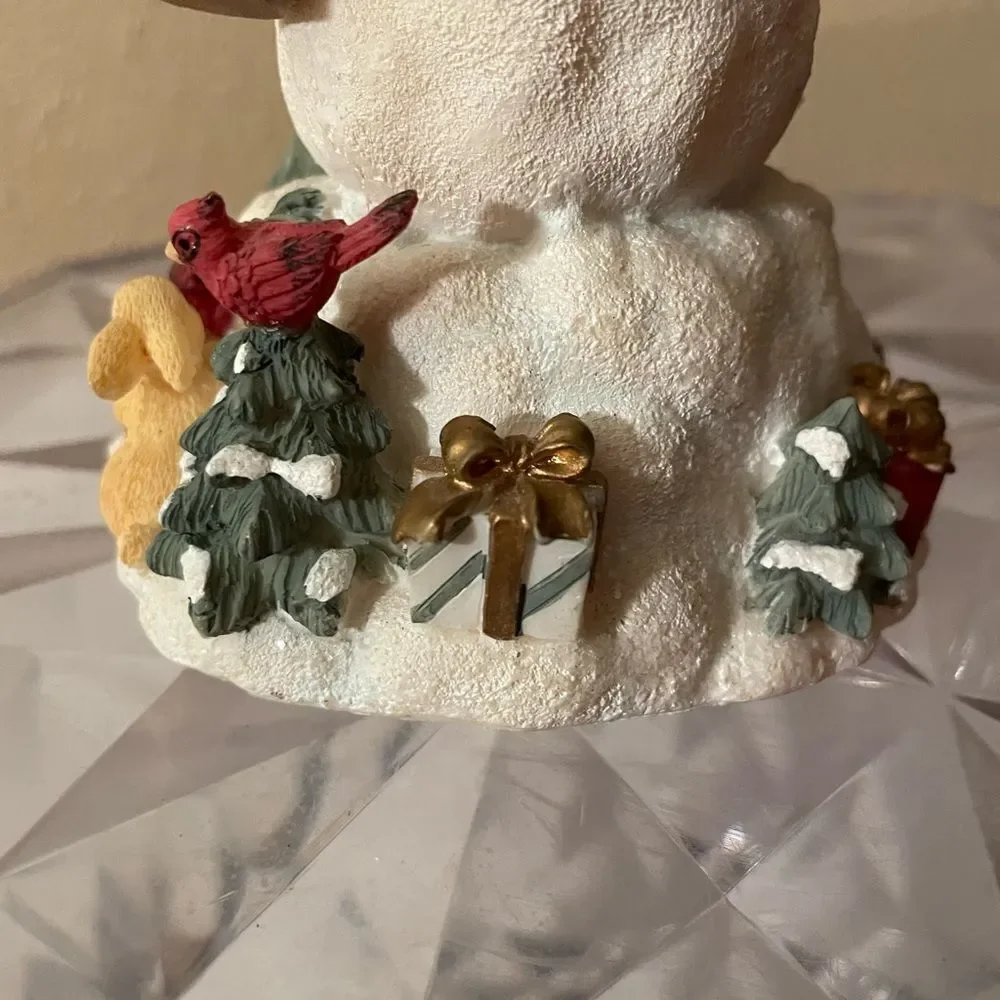 San Francisco Music Box Company Matthew Danko Musical Snowman Forest Friends